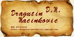 Dragutin Mačinković vizit kartica